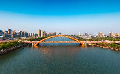 Obraz premium Shuanglong Bridge, Jinhua City, Zhejiang Province, China