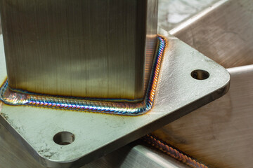 Welding of stainless steel with argon. Argon arc welding
