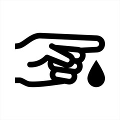 Fototapeta premium Blood test icon, vector and glyph
