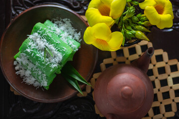 Kue Dadar Gulung is traditional cake from Indonesia.
