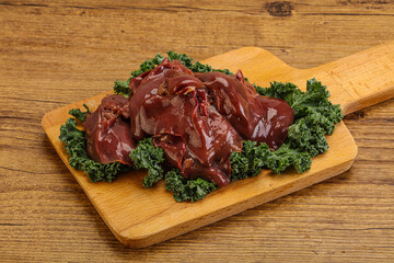 Raw chicken liver for cooking