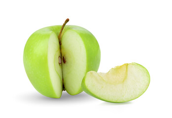 green apple on white backgrond