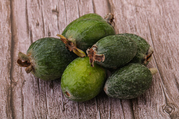 Tropical green sweet fruit Feijoa