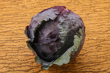 Natural ripe Organic violet cabbage