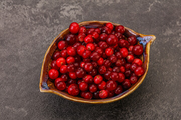 Sweet and tasty cranberry in the bowl