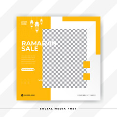 Ramadan kareem sale social media banner templates