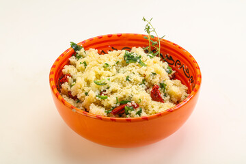 Vegetarian uisine - couscous with vegetables