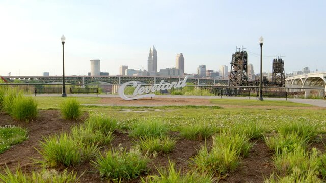 Cleveland Ohio Script Sign from Tremont Ohio