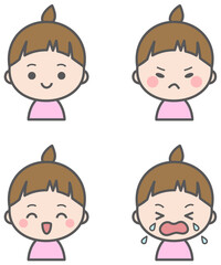 赤ちゃんのいろいろな表情　アイコンセット