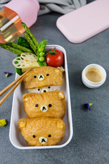 Homemade Japanese cuisine / Animated Cat Shape Inari Sushi / Fun and joy to make and delicious to eat, ideal for light eater as lunch or dinner