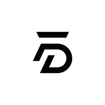 f d fd df initial logo design vector template