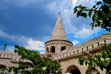 beautiful scene in  fisherman bastion  Budapest, Hungary