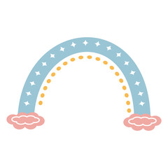 Boho rainbow for children's room, abstract vector illustration