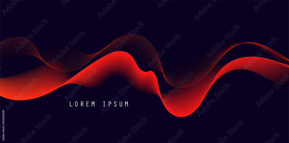 Aufkleber Vector background with color abstract wave