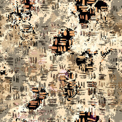 Fototapeta premium Grunge brown seamless pattern. Abstract vector background for web page, banners backdrop, fabric, home decor, wrapping