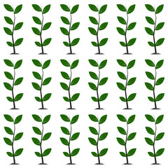 Fototapeta na wymiar green tree and leaf seamless pattern