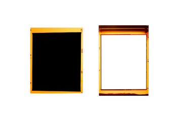 Medium format color film frame.With white space.