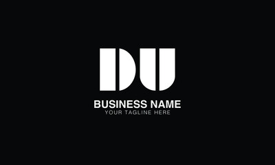 DU D U initial logo | initial based abstract modern minimal creative logo, vector template image. luxury logotype logo, real estate homie logo. typography logo. initials logo.
