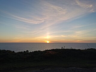 sunset over the sea