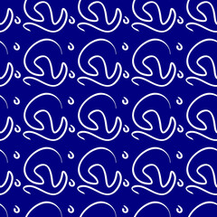 Vector seamless pattern wave. Background illustration, decorative design for fabric or paper. Ornament
