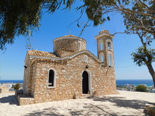 Orthodox church Profitis Ilias, located close to Protaras, Cyprus.