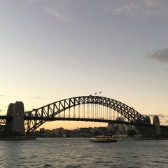 Fototapeta na wymiar Beautiful and colourful photographs of the Harbour Bridge, Australia.