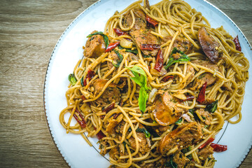 Spaghetti with Northern Sausage