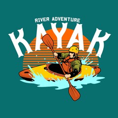 Kayak graphic Illustration