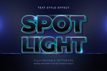Spotlight Blue Luxury Editable Text Style Effect
