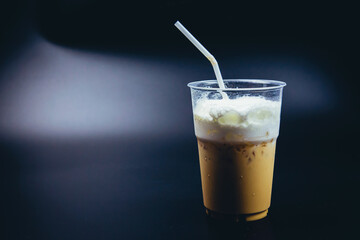 Iced Coffee Black Backdrop