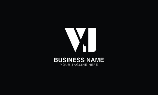VJ V J initial logo | initial based abstract modern minimal creative logo, vector template image. luxury logotype logo, real estate homie logo. typography logo. initials logo