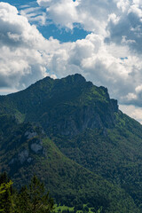 Velky Rozsutec from Boboty hill in Mala Fatra mountains in Slovakia