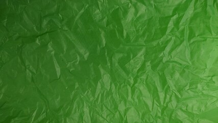 A Green Plastic Bag Texture for background, Plastic crumpled texture