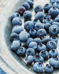 Still life with frozen berries. Frozen berries macrophotography
