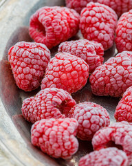 Still life with frozen berries. Frozen berries macrophotography