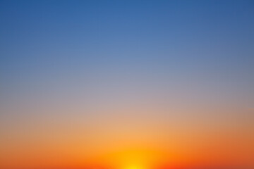 Gradient colored sky . Soft vibrant heaven in the evening