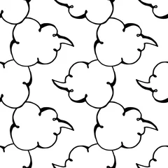 Fototapete Rund vector seamless pattern of the empty speech bubble element in the doodle style.pattern of hand drawn comic style bubble speech black outline outline line on white background spiral line for design tem © Анастасия Винтовкина