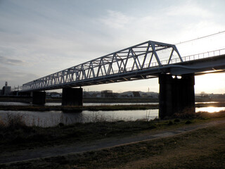 夕暮れの鉄橋