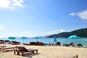 beach at Lipe Island , Satun Thailand