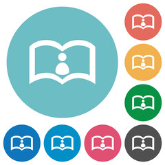 User guide flat round icons