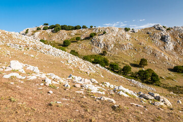 Fototapeta na wymiar View of Rocca del Crasto near Alcara Li Fusi town in the Nebrodi Park, Sicily