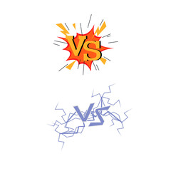 Fototapeta premium VS. One versus another, vector illustration