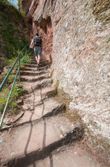 felsenburgruine drachenfels bei busenberg, treppe