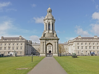 Campanile, bell tower on PArliament square of Trinity college of Dublin. Donated by then Archbishop...