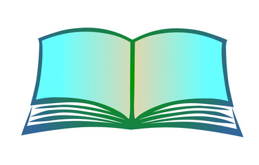 Open book illustration logo icon vector