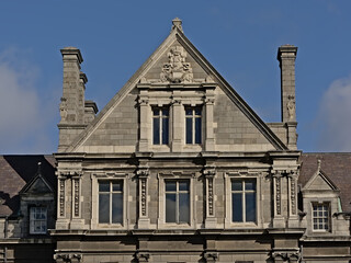 University building of Parliament square in Trinity college, Dublin on a sunny spring day 
