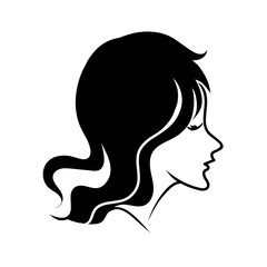 Beuty woman face silhouette