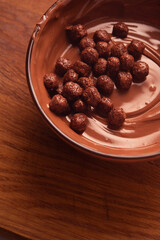 chocolate with balls corn