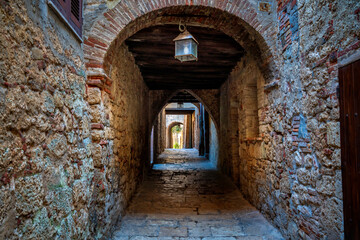 Fototapeta na wymiar Famous old town of Massa Marittima, Grosseto, Tuscany, Italy