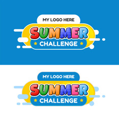 vector summer challenge games promotion logo